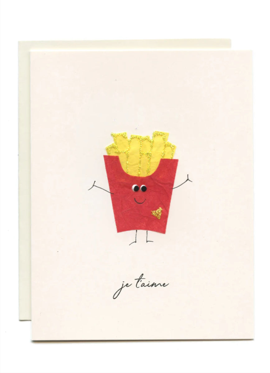 FLAUNT CARDS - "JE T'AIME" FRENCH FRIES – Robert Simmonds Clothing