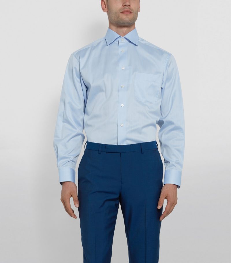 ETON - CLASSIC FIT HERRINGBONE CAMBRIDGE DRESS SHIRT Robert Simmonds Clothing ETON - CLASSIC FIT HERRINGBONE CAMBRIDGE DRESS SHIRT Robert Simmonds Clothing