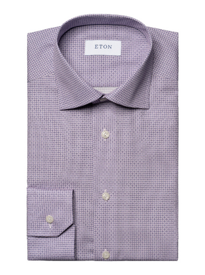 Eton contemporary fit micro print signature poplin shirt found at Robert Simmonds in downtown Fredericton, NB
