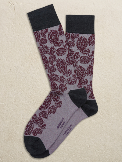 Marcoliani pima cotton paisley damask socks found at Robert Simmonds in downtown Fredericton NB