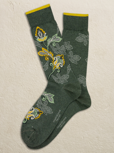 Marcoliani pima cotton lisle moghul flower socks found at Robert Simmonds in downtown Fredericton NB
