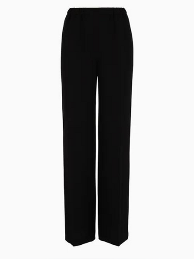 EMPORIO ARMANI - FRISOTTINO PALAZZO TROUSERS in Black