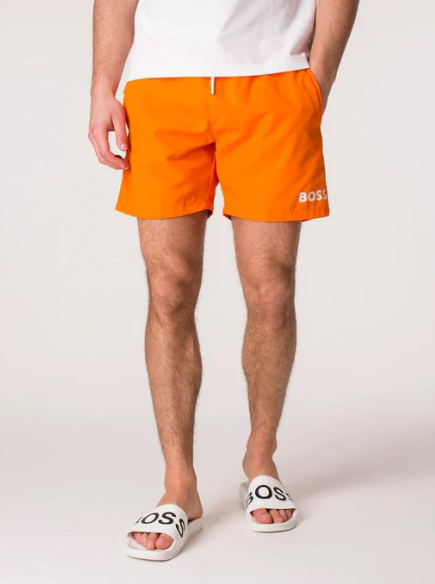 Hugo boss orange swim shorts hot sale