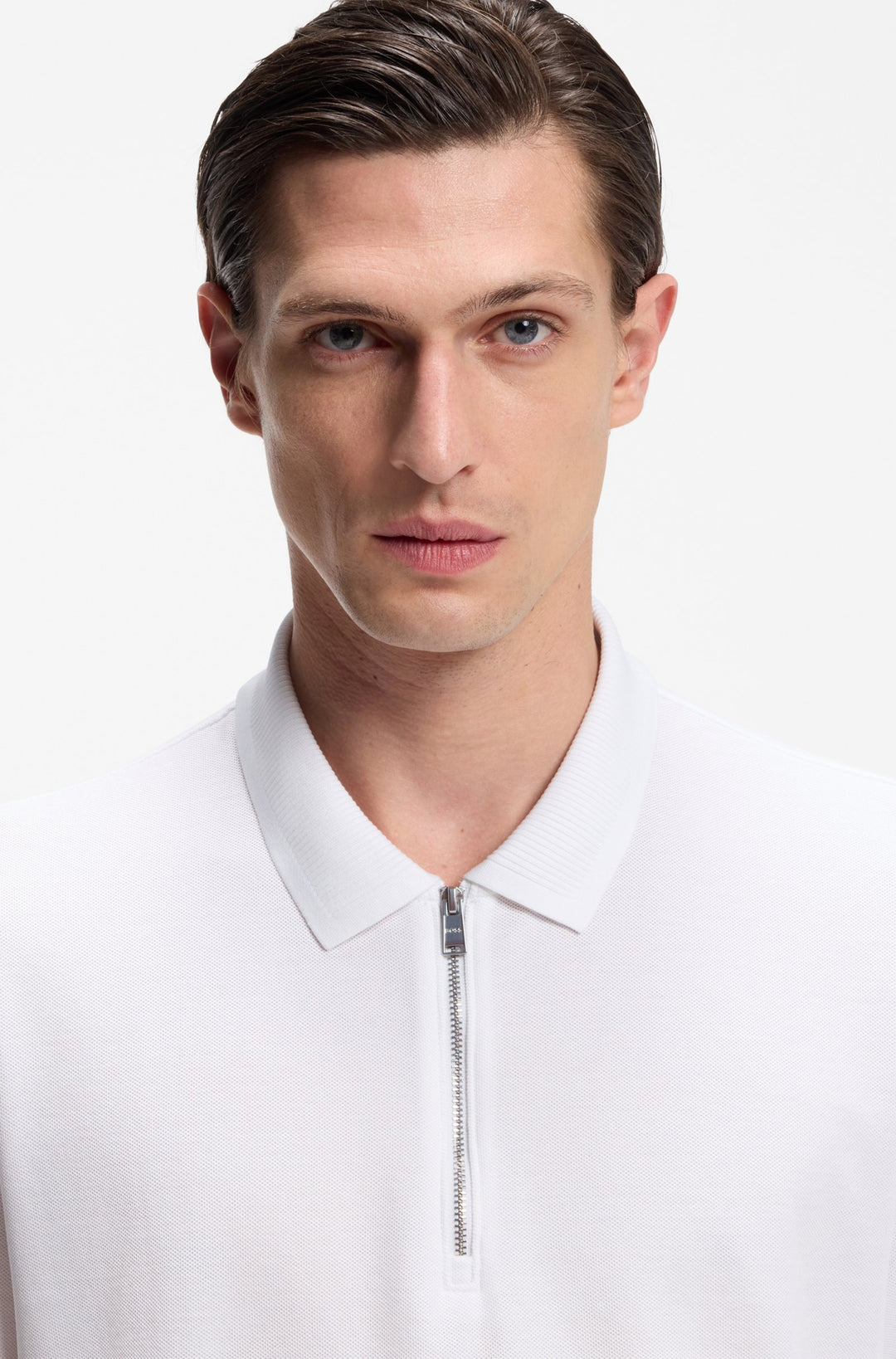 BOSS - PEI 1/4 ZIP COTTON POLO – Robert Simmonds Clothing