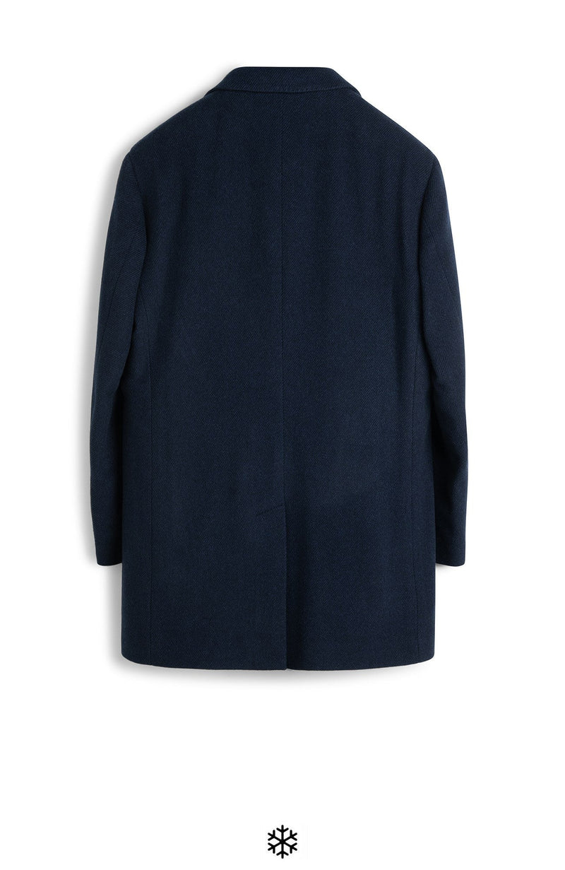 CARDINAL OF CANADA LECLAIRE NAVY TWILL WOOL CASHMERE CAR COAT