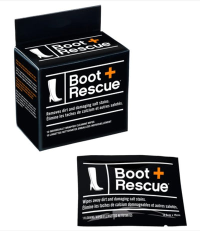 Boot Rescue wipes for sale at Robert Simmonds Clothing in Fredericton, New Brunswick.