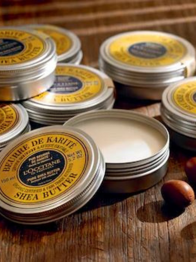 L'Occitane en Provence organic certified pure shea butter for sale at Robert Simmonds Clothing in Fredericton, New Brunswick.