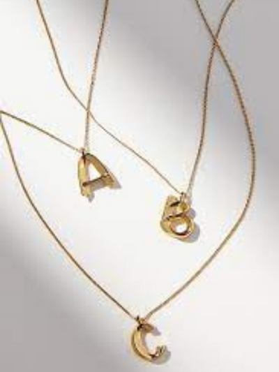 Jenny Bird monogram necklace for sale at Robert Simmonds Clothing in Fredericton, New Brunswick.