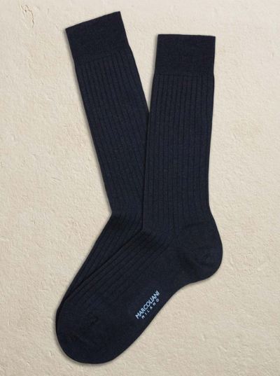 Marcoliani extra fine merino wool ribbed socks for sale at Robert Simmonds Clothing in Fredericton, New Brunswick.