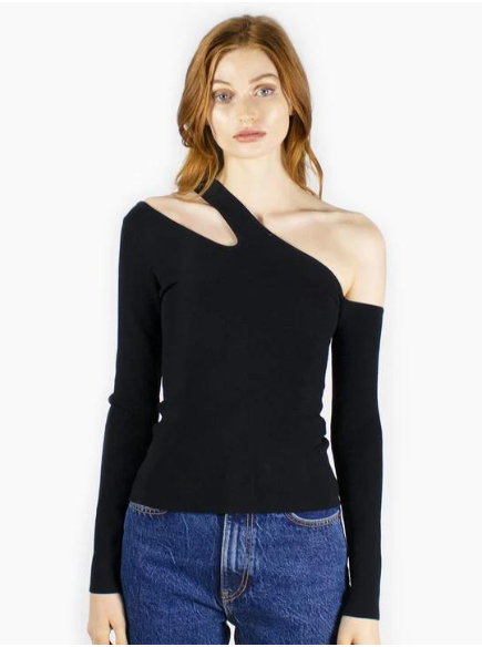 AUTUMN CASHMERE ONE SHOULDER TOP Robert Simmonds Clothing