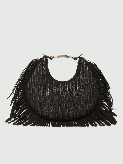 Marella Pec Fringe Handbag in Black