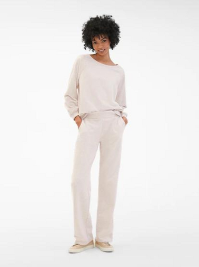 Juvia Daisy Wide Leg Pant in Ecru Melange